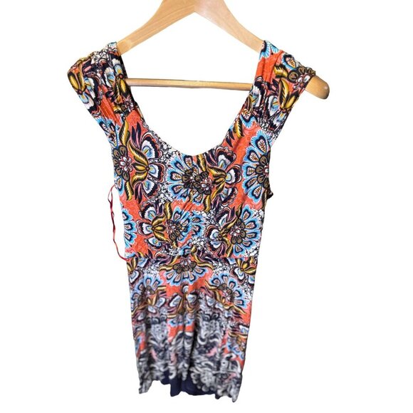 Spense Multicolor Floral Pattern Sleeveless V-Neck Sheath Dress SZ Large - Picture 2 of 4